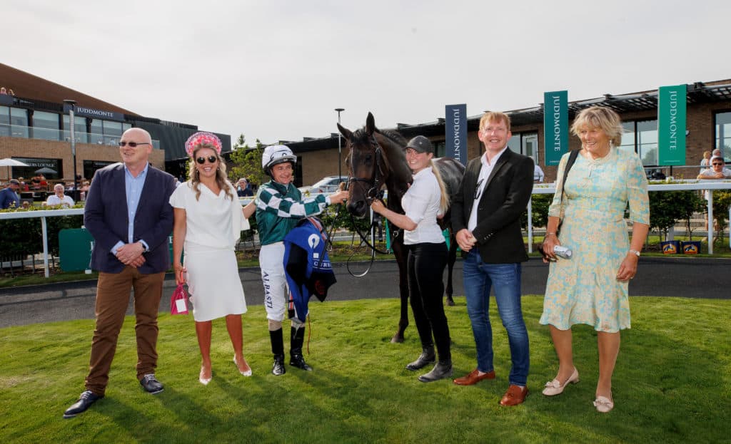 Shane Foley on Benitoite with trainer Jessica Harrington 16/7/2022